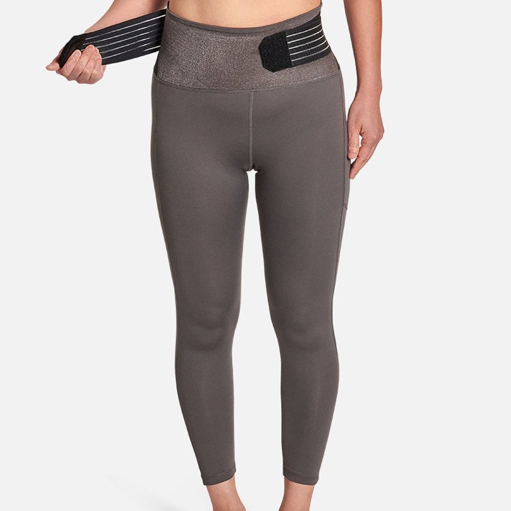 TOMMIE COPPER Lower Back Support Leggings with Adjustable Straps NWT - S